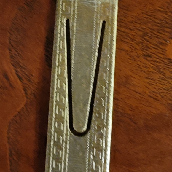 French Enameled Brass Bookmark with Semi-Precious Stones - Picture 2 of 10